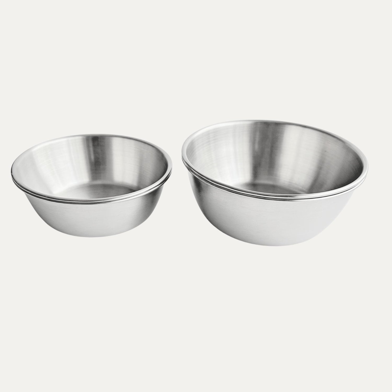 kids stainless steel bowl – stackable brushed finish - greenvyne