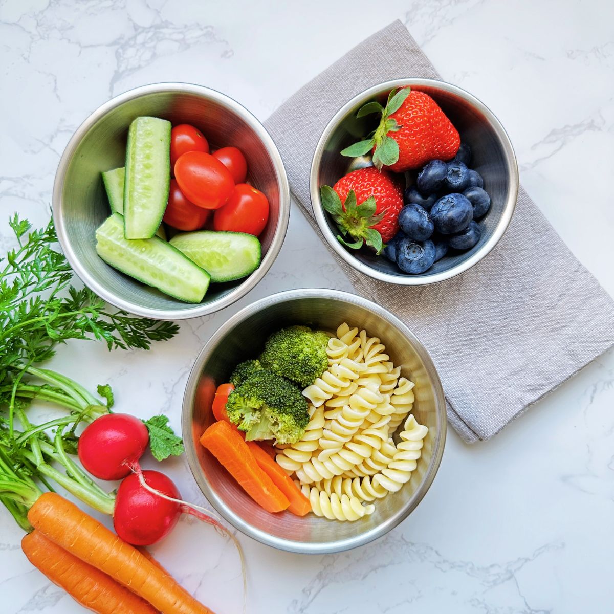 baby & toddler stainless steel bowls with food for versatile use - Greenvyne