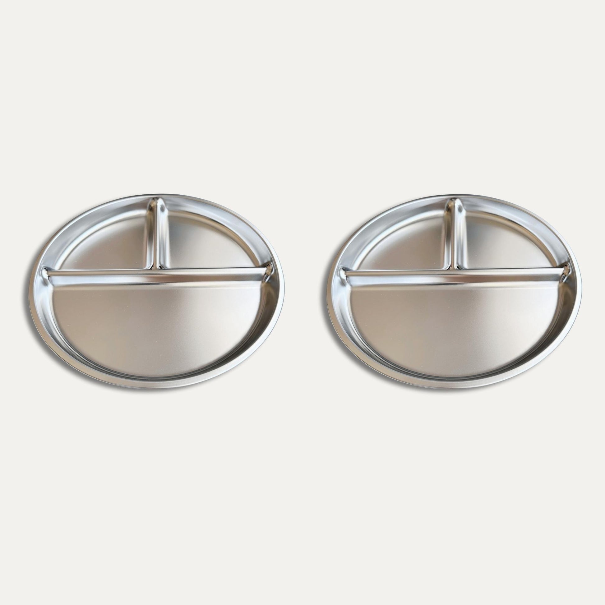 Baby & Toddler stainless steel divided plate - bento sections 2 Pack - Greenvyne