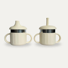 Baby & Toddler stainless steel sippy cup in Cream colour, bpa free Greenvyne