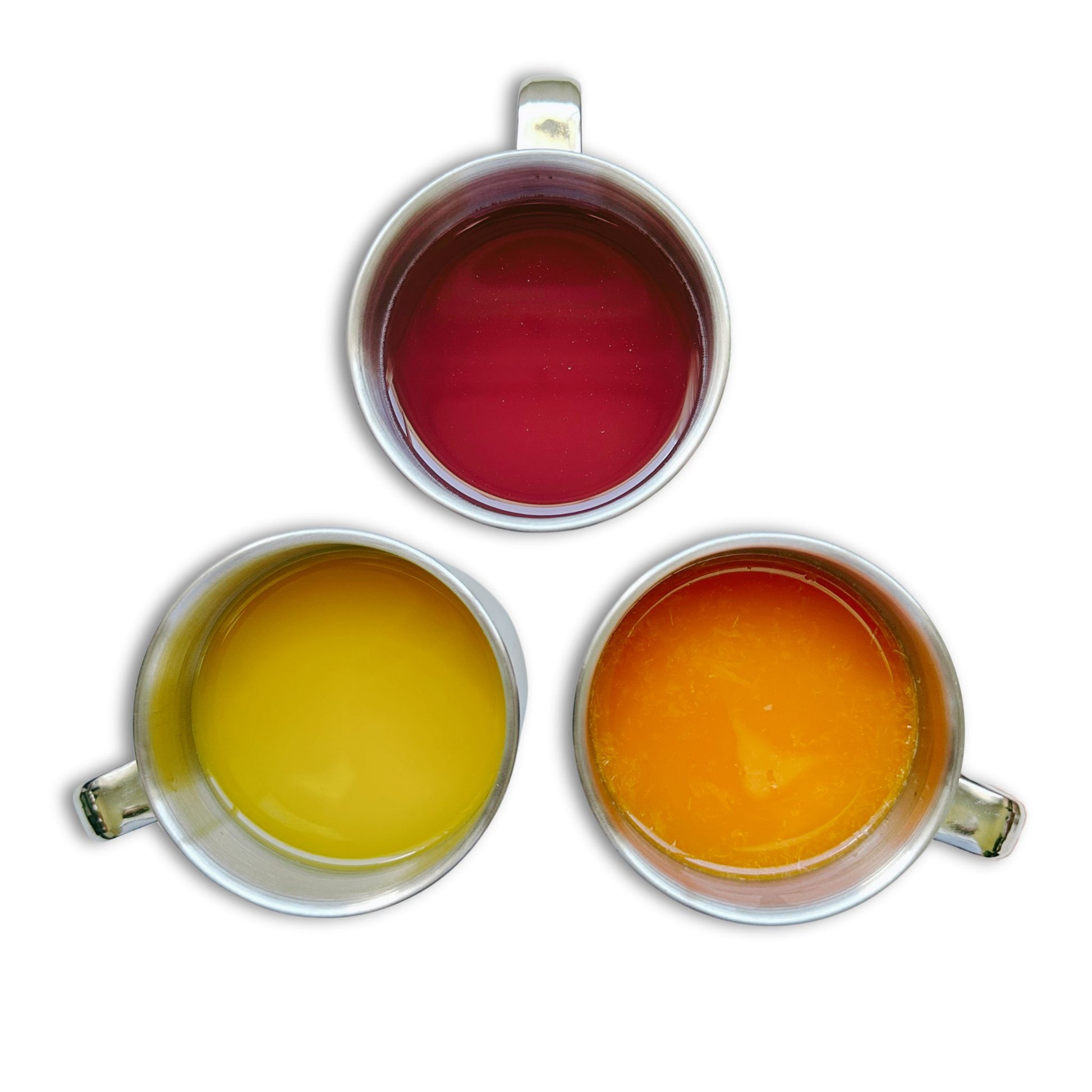 kids stainless steel mugs set 250ml three pack top view