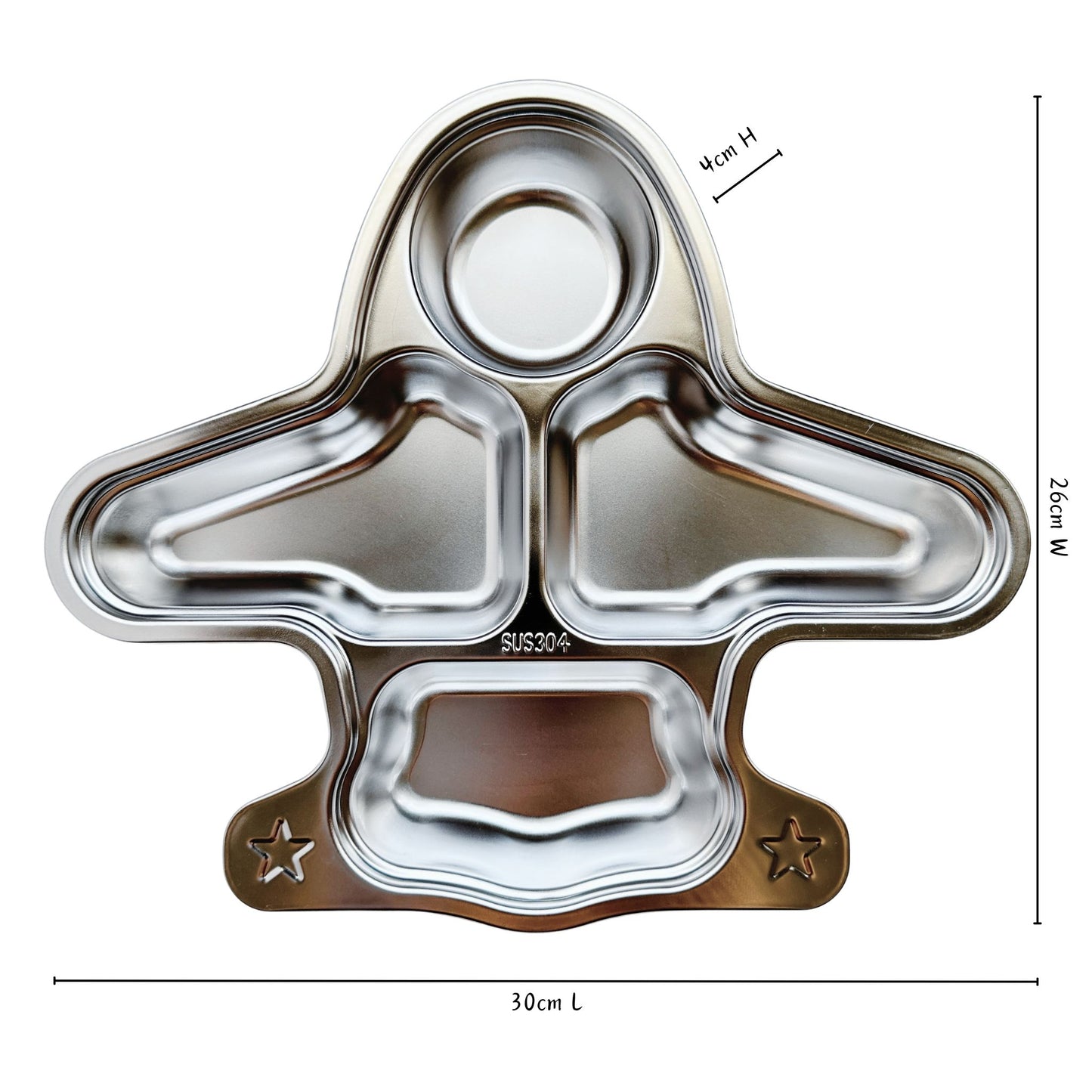 Kids Stainless Steel Plane Plate