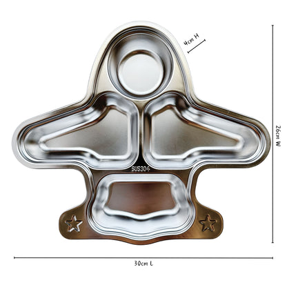 Kids Stainless Steel Plane Plate