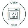 Logo icon showing Greenvyne stainless steel products are oven safe