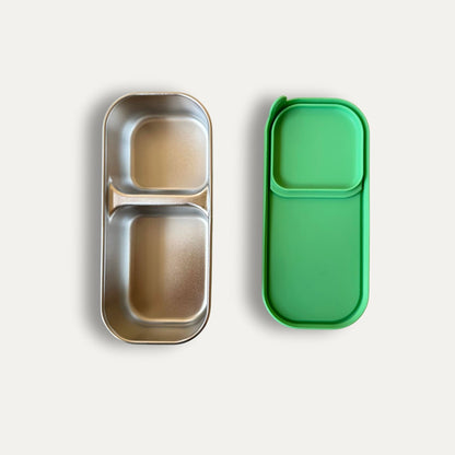 Leak-resistant Stainless Steel Snack Box | 2-Compartment