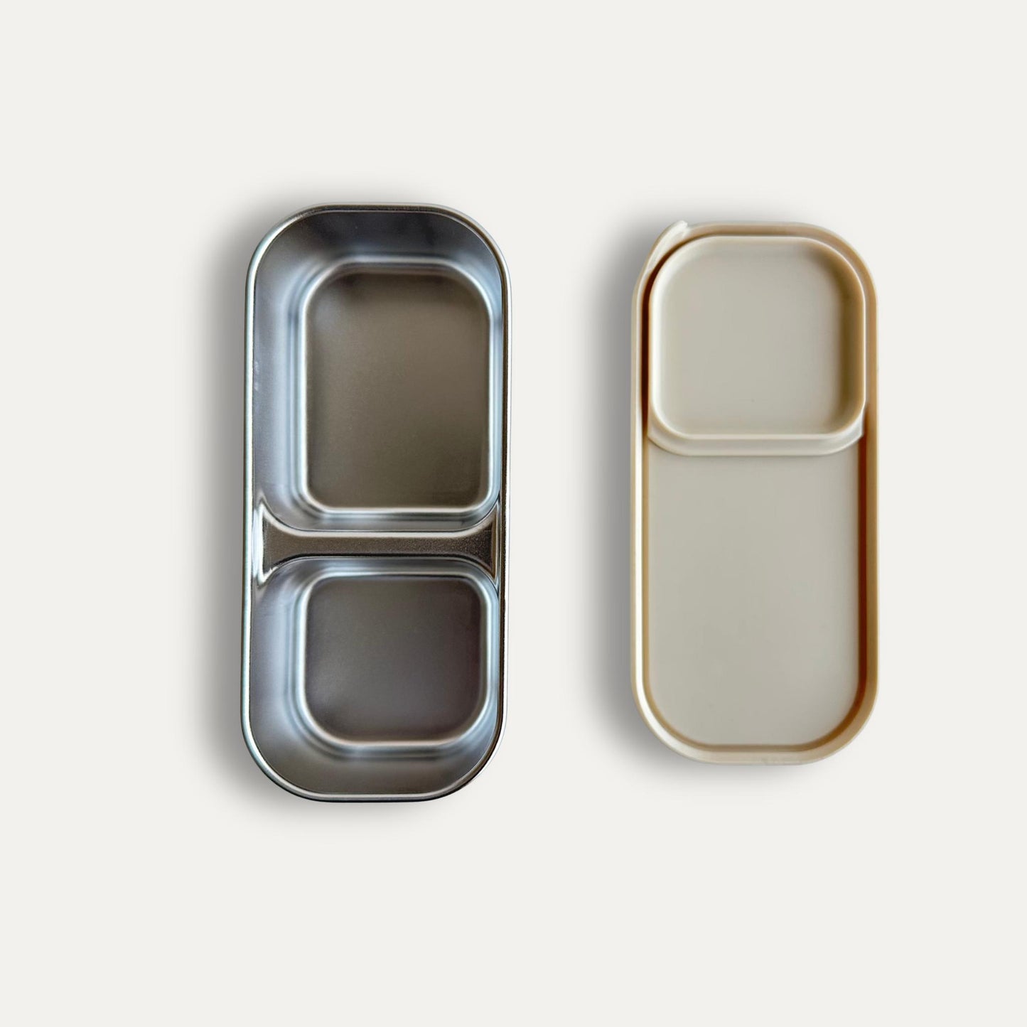 Leak-resistant Stainless Steel Snack Box | 2-Compartment