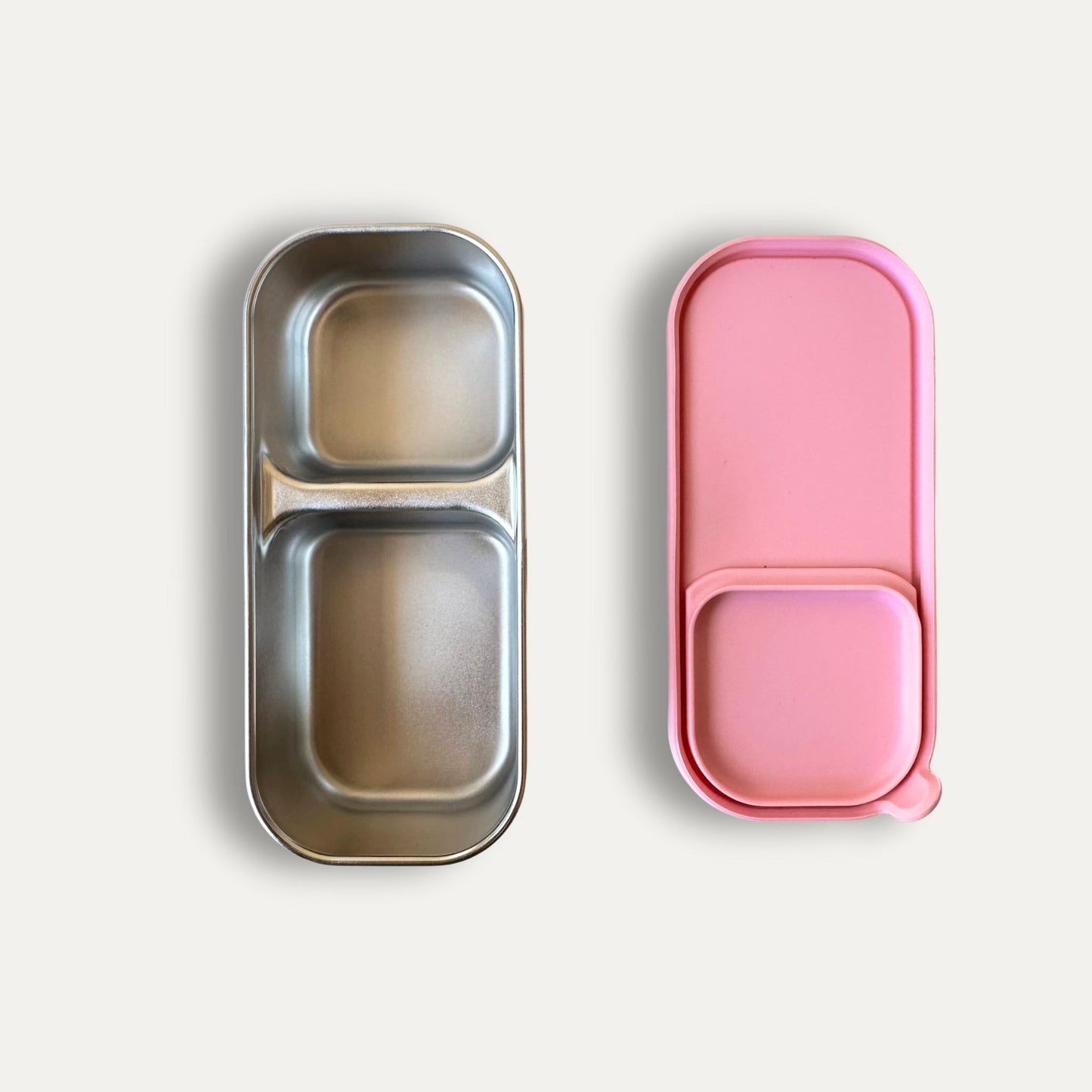 Leak-resistant Stainless Steel Snack Box | 2-Compartment