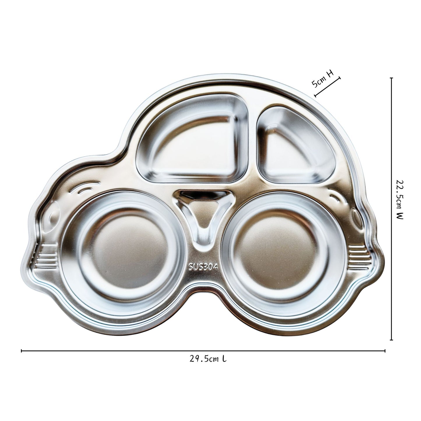 Toddler stainless steel car suction plate dimension to fit in standard high chair Australia—Greenvyne.