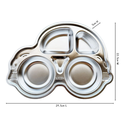 Toddler stainless steel car suction plate dimension to fit in standard high chair Australia—Greenvyne.