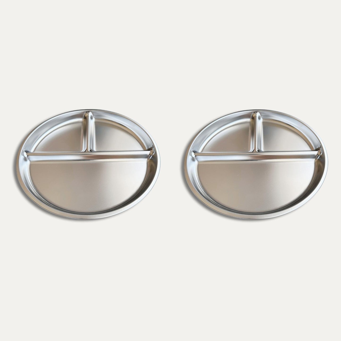 Baby & Toddler stainless steel divided plate - bento sections 2 Pack - Greenvyne