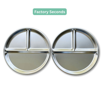 Baby & toddler stainless-steel divided plate with 3 compartments – Greenvyne