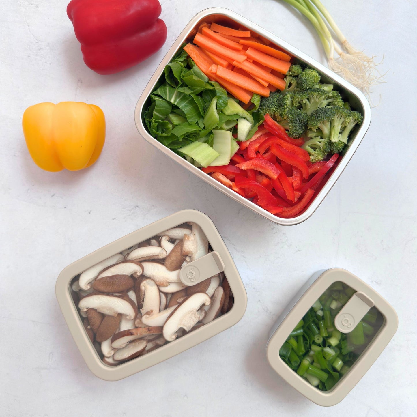 Microwave Safe Stainless Steel Food Containers | Rectangular 3pc