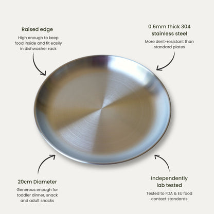 Stainless Steel Meal Plate | 20cm