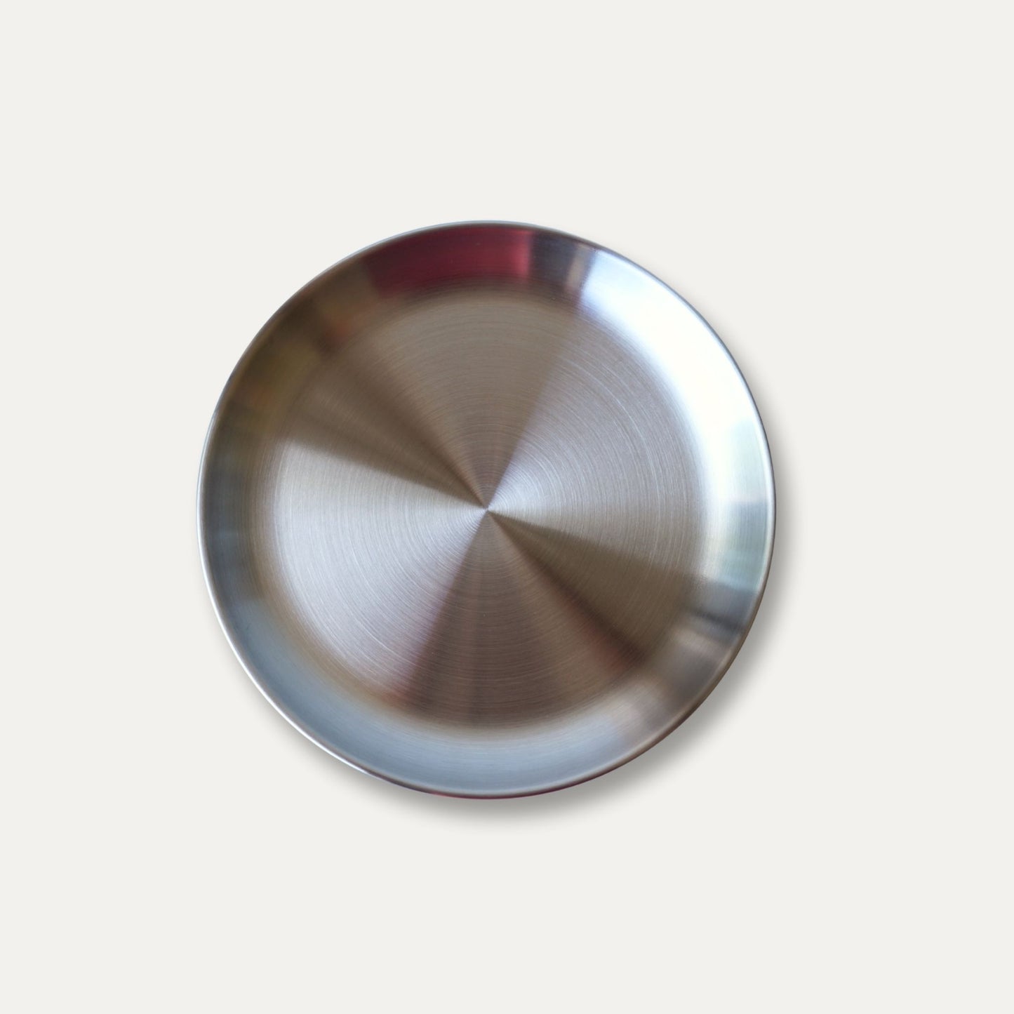 greenvyne toddler and kids stainless steel dinner plate 20cm BPA Free and non toxic on a white background